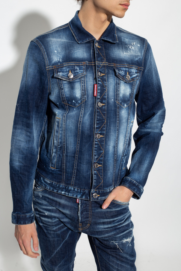 Jeans deals jacket dsquared